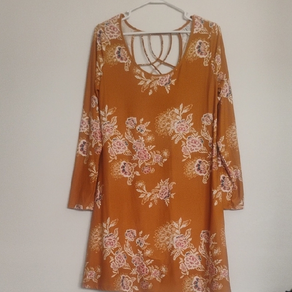 Mudd Dresses & Skirts - Mudd Long Sleeve Bell Sleeve Sundress Large